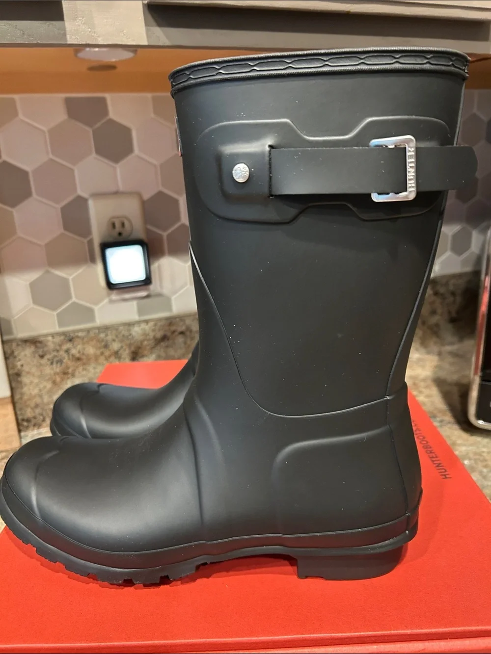 *New* Hunter Original Short Rain Boots Black Size US 10